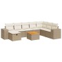Set de sofás de jardín con cojines 9 pzas ratán sintético beige de , Conjuntos de jardín - Ref: Foro24-3325887, Precio: 643,5...