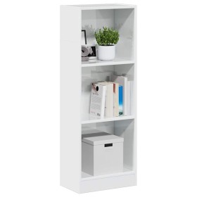 Estantería madera de ingeniería blanco brillo 40x24x109 cm de , Librerías y estanterías - Ref: Foro24-858303, Precio: 59,54 €...