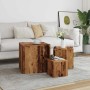 Mesas auxiliares 3 uds madera de ingeniería madera envejecida de , Mesas auxiliares - Ref: Foro24-856676, Precio: 79,13 €, De...