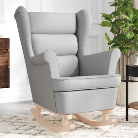 Silla mecedora de tela gris nube 74x90x102 cm de , Sillones - Ref: Foro24-4016929, Precio: 222,04 €, Descuento: %