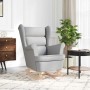 Silla mecedora de tela gris nube 74x90x102 cm de , Sillones - Ref: Foro24-4016929, Precio: 222,04 €, Descuento: %