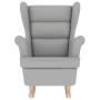 Silla mecedora de tela gris nube 74x90x102 cm de , Sillones - Ref: Foro24-4016929, Precio: 222,04 €, Descuento: %