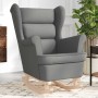 Silla mecedora de tela gris oscuro 74x90x102 cm de , Sillones - Ref: Foro24-4016920, Precio: 195,19 €, Descuento: %