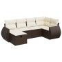 Set sofás de jardín 6 piezas y cojines ratán sintético marrón de , Conjuntos de jardín - Ref: Foro24-3325589, Precio: 421,62 ...