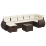 Set sofás de jardín 8 piezas y cojines ratán sintético marrón de , Conjuntos de jardín - Ref: Foro24-3325619, Precio: 510,63 ...