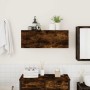 Mueble de pared baño madera ingeniería roble ahumado 80x25x30cm de , Tocadores de baño - Ref: Foro24-860080, Precio: 57,26 €,...