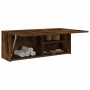 Mueble de pared baño madera ingeniería roble ahumado 80x25x30cm de , Tocadores de baño - Ref: Foro24-860080, Precio: 57,26 €,...
