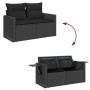 Set de sofás de jardín 6 piezas y cojines ratán sintético negro de , Conjuntos de jardín - Ref: Foro24-3326406, Precio: 518,6...