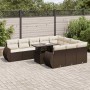 Set de sofás de jardín 11 pzas cojines ratán sintético marrón de , Conjuntos de jardín - Ref: Foro24-3326714, Precio: 788,02 ...