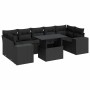 Set de sofás de jardín y cojines 8 piezas ratán sintético negro de , Conjuntos de jardín - Ref: Foro24-3326756, Precio: 589,1...