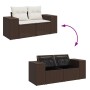 Set de sofás de jardín 4 pzas y cojines ratán sintético marrón de , Conjuntos de jardín - Ref: Foro24-3325659, Precio: 287,25...