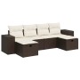 Set sofás de jardín 6 piezas y cojines ratán sintético marrón de , Conjuntos de jardín - Ref: Foro24-3325729, Precio: 387,93 ...