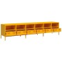 Mueble TV acero laminado en frío amarillo mostaza 202x39x43,5cm de , Muebles TV - Ref: Foro24-3307158, Precio: 216,83 €, Desc...