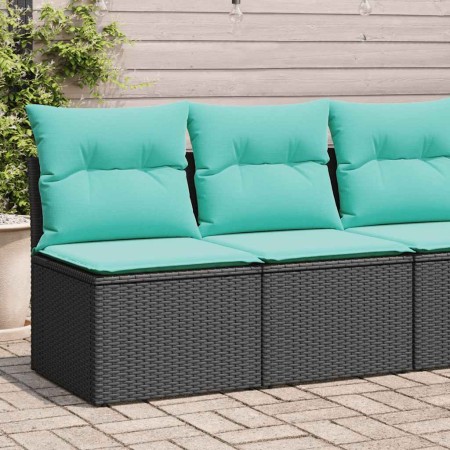 Set sofás jardín y cojines 2 pzas ratán sintético acacia negro de , Conjuntos de jardín - Ref: Foro24-3325233, Precio: 157,43...