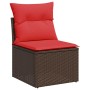 Set sofás jardín y cojines 2 pzas ratán sintético acacia marrón de , Conjuntos de jardín - Ref: Foro24-3325250, Precio: 148,7...