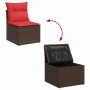 Set sofás jardín y cojines 2 pzas ratán sintético acacia marrón de , Conjuntos de jardín - Ref: Foro24-3325250, Precio: 148,7...