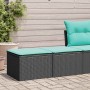 Set sofás jardín y cojines 2 pzas ratán sintético acacia negro de , Conjuntos de jardín - Ref: Foro24-3328680, Precio: 126,13...