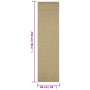 Alfombra de sisal natural verde 66x250 cm de , Alfombras - Ref: Foro24-136373, Precio: 71,00 €, Descuento: %