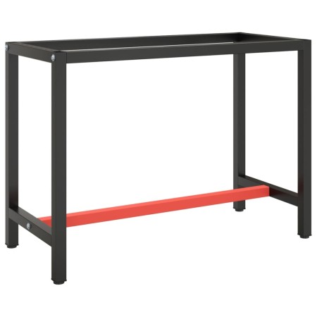 Estructura banco de trabajo metal negro y rojo mate 110x50x79cm de , Patas para mesas - Ref: Foro24-151450, Precio: 74,56 €, ...