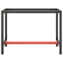 Estructura banco de trabajo metal negro y rojo mate 110x50x79cm de , Patas para mesas - Ref: Foro24-151450, Precio: 74,56 €, ...