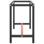 Estructura banco de trabajo metal negro y rojo mate 110x50x79cm de , Patas para mesas - Ref: Foro24-151450, Precio: 74,56 €, ...