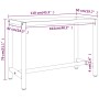 Estructura banco de trabajo metal negro y rojo mate 110x50x79cm de , Patas para mesas - Ref: Foro24-151450, Precio: 74,56 €, ...