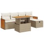 Juego de sofás jardín con cojines 6 pzas ratán sintético beige de , Conjuntos de jardín - Ref: Foro24-3328150, Precio: 495,36...