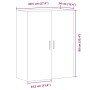 Armario de pared madera ingeniería marrón roble 69,5x34x90 cm de , Aparadores - Ref: Foro24-857293, Precio: 87,28 €, Descuent...