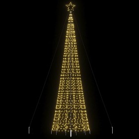 Árbol de Navidad LED con estacas 1534 LEDs blanco cálido 500 cm de , Arboles de navidad - Ref: Foro24-4016404, Precio: 123,88...