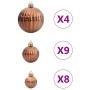 Bolas de Navidad 98 unidades marrón Ø3/4/6 cm de , Adornos festivos - Ref: Foro24-4100014, Precio: 19,24 €, Descuento: %