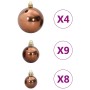 Bolas de Navidad 98 unidades marrón Ø3/4/6 cm de , Adornos festivos - Ref: Foro24-4100014, Precio: 19,24 €, Descuento: %