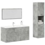 Set muebles de baño 2 piezas madera contrachapada gris hormigón de , Muebles de baño - Ref: Foro24-3324869, Precio: 130,72 €,...