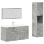 Set muebles de baño 2 piezas madera contrachapada gris hormigón de , Muebles de baño - Ref: Foro24-3324869, Precio: 130,72 €,...