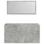 Set muebles de baño 2 piezas madera contrachapada gris hormigón de , Muebles de baño - Ref: Foro24-3324869, Precio: 130,72 €,...