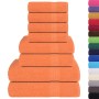 Juego de toallas 8 piezas 100% algodón naranja 360 gsm de , Toallas de baño y manoplas - Ref: Foro24-137071, Precio: 35,90 €,...