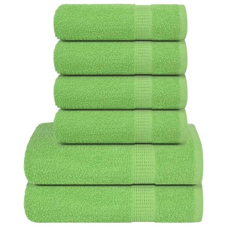Juego de toallas 6 piezas 100% algodón verde 360 gsm de , Toallas de baño y manoplas - Ref: Foro24-137086, Precio: 39,54 €, D...
