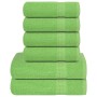 Juego de toallas 6 piezas 100% algodón verde 360 gsm de , Toallas de baño y manoplas - Ref: Foro24-137086, Precio: 39,54 €, D...