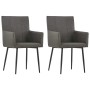 Sillas de comedor con reposabrazos 2 uds tela gris topo de , Sillas de comedor - Ref: Foro24-282068, Precio: 188,82 €, Descue...