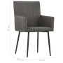 Sillas de comedor con reposabrazos 2 uds tela gris topo de , Sillas de comedor - Ref: Foro24-282068, Precio: 188,82 €, Descue...