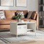 Mesa de centro acero laminado en frío blanco 68,5x50x43,5 cm de , Mesas de centro - Ref: Foro24-851285, Precio: 71,77 €, Desc...