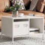 Mesa de centro acero laminado en frío blanco 68,5x50x43,5 cm de , Mesas de centro - Ref: Foro24-851285, Precio: 71,77 €, Desc...