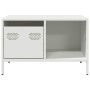 Mesa de centro acero laminado en frío blanco 68,5x50x43,5 cm de , Mesas de centro - Ref: Foro24-851285, Precio: 71,77 €, Desc...