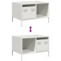 Mesa de centro acero laminado en frío blanco 68,5x50x43,5 cm de , Mesas de centro - Ref: Foro24-851285, Precio: 71,77 €, Desc...