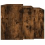 Mesas apilables 3 pzas madera contrachapada roble ahumado de , Mesas auxiliares - Ref: Foro24-858537, Precio: 59,48 €, Descue...