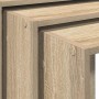Mesas apilables 3 pzas madera contrachapada color roble Sonoma de , Mesas auxiliares - Ref: Foro24-858535, Precio: 58,98 €, D...