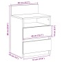 Mesillas de noche 2 uds con 2 cajones roble artesano 40x33x60cm de , Mesitas de noche - Ref: Foro24-858577, Precio: 91,83 €, ...