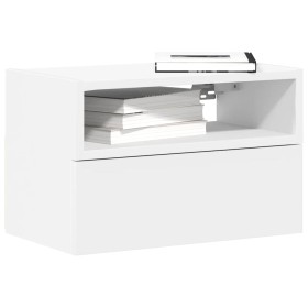 Mesita de noche de pared blanco 45x26x28,5 cm de , Mesitas de noche - Ref: Foro24-858596, Precio: 43,03 €, Descuento: %