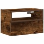 Mesita de noche de pared color roble ahumado 45x26x28,5 cm de , Mesitas de noche - Ref: Foro24-858604, Precio: 40,89 €, Descu...