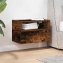 Mesita de noche de pared color roble ahumado 45x26x28,5 cm de , Mesitas de noche - Ref: Foro24-858604, Precio: 40,89 €, Descu...