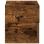 Mesita de noche de pared color roble ahumado 45x26x28,5 cm de , Mesitas de noche - Ref: Foro24-858604, Precio: 40,89 €, Descu...